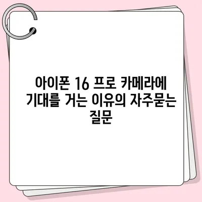 아이폰 16 프로 카메라에 기대를 거는 이유