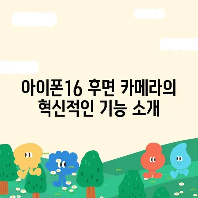 아이폰16 후면 카메라, 거대한 스크린으로 사진 및 비디오 검토 및 편집이 간편함