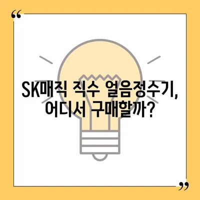 SK매직 직수 얼음정수기 추천 | 한 달 후기와 세련미의 정수