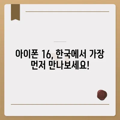 아이폰 16 한국 1차 출시국 확정, 프로 모델 디스플레이 확장