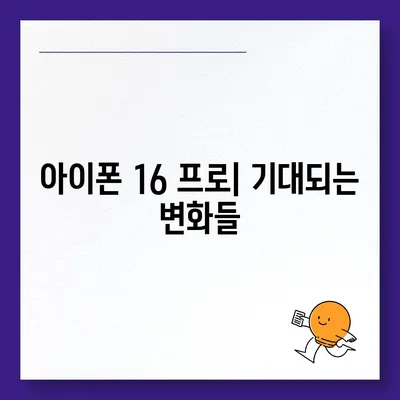 아이폰16 프로 Pro의 출시일, 디자인, 및 기타 특징