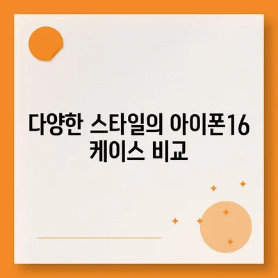 아이폰16 케이스, 요구 사항에 맞는 완벽한 옵션