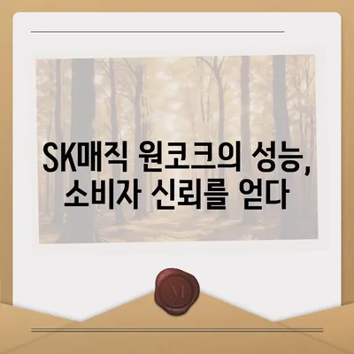 SK매직 원코크 얼음정수기의 뛰어난 유해물질 제거 성능