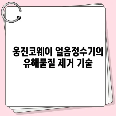 웅진코웨이의 권장 얼음정수기로 유해물질로부터 보호