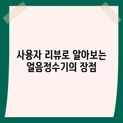 웅진코웨이 얼음정수기 추천 렌탈