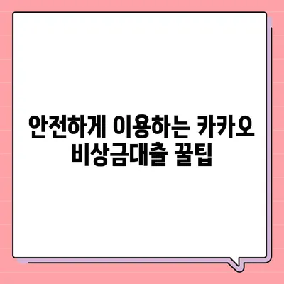 카카오 pc버전 비상금대출