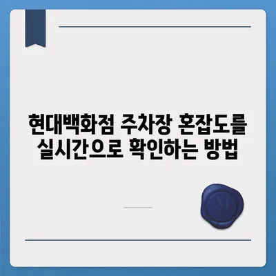 현대백화점 주차 꿀팁 | 카카오내비와 카카오T를 활용한 해결책