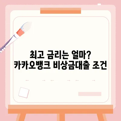 카카오뱅크 pc버전 비상금대출 후기