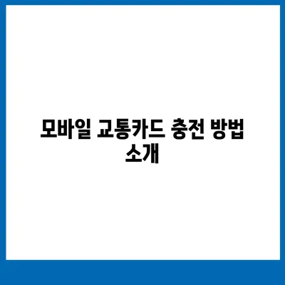 카카오페이와 Kpass를 통한 모바일 교통카드 발급 방법