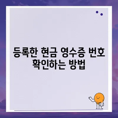 카카오페이 현금 영수증 번호 등록 확인 방법