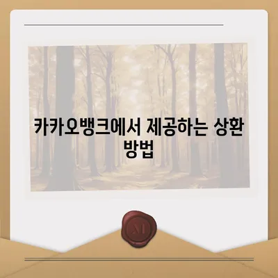 카카오뱅크 pc버전 비상금대출상환