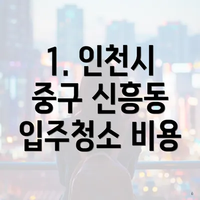 1. 인천시 중구 신흥동 입주청소 비용