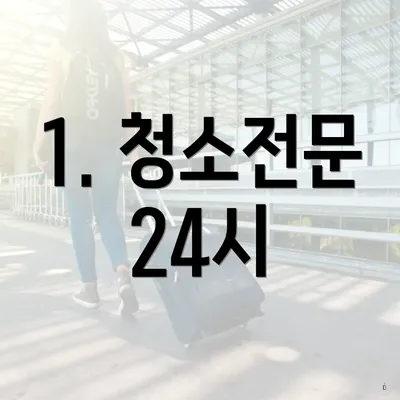 1. 청소전문 24시