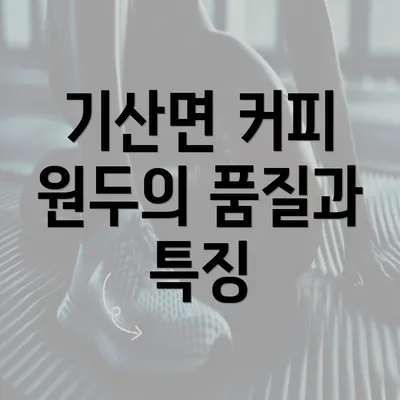 기산면 커피 원두의 품질과 특징