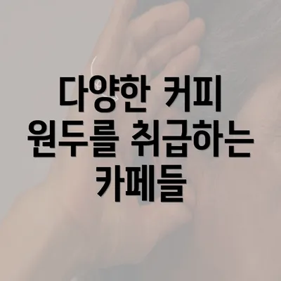 다양한 커피 원두를 취급하는 카페들