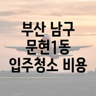 부산 남구 문현1동 입주청소 비용