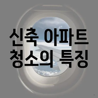 신축 아파트 청소의 특징