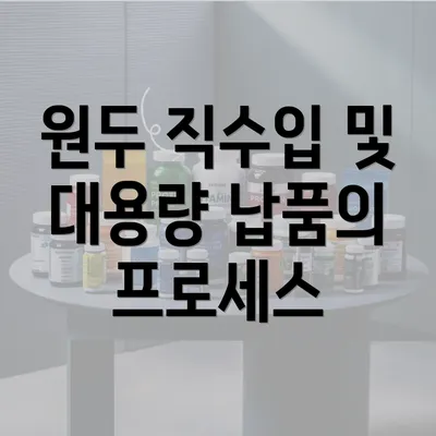 원두 직수입 및 대용량 납품의 프로세스