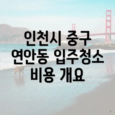 인천시 중구 연안동 입주청소 비용과 전문업체 선택 안내