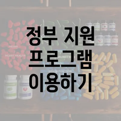 정부 지원 프로그램 이용하기