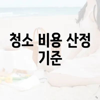 청소 비용 산정 기준