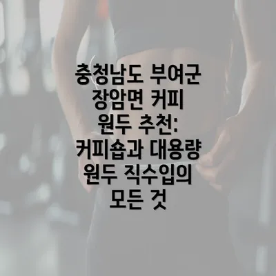 충청남도 부여군 장암면 커피 원두 추천: 커피숍과 대용량 원두 직수입의 모든 것