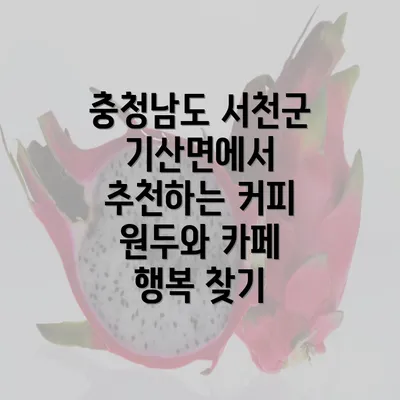 충청남도 서천군 기산면에서 추천하는 커피 원두와 카페 행복 찾기