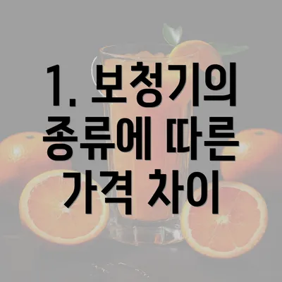 1. 보청기의 종류에 따른 가격 차이