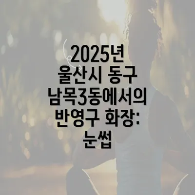 2025년 울산시 동구 남목3동에서의 반영구 화장: 눈썹