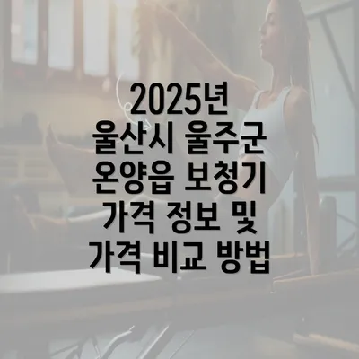 2025년 울산시 울주군 온양읍 보청기 가격 정보 및 가격 비교 방법