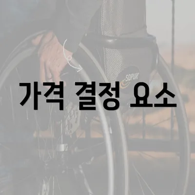 가격 결정 요소