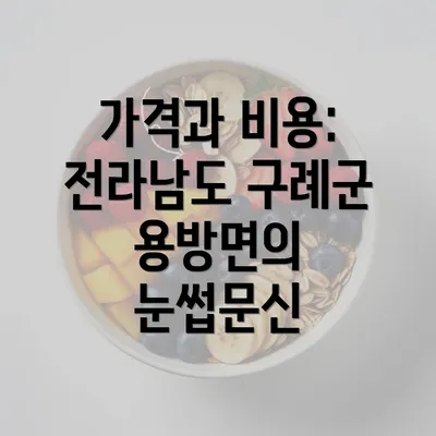 가격과 비용: 전라남도 구례군 용방면의 눈썹문신