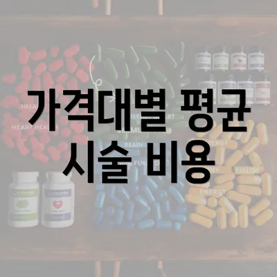 가격대별 평균 시술 비용