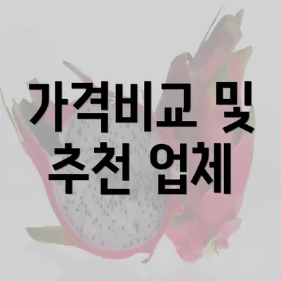 가격비교 및 추천 업체