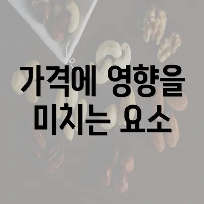 가격에 영향을 미치는 요소