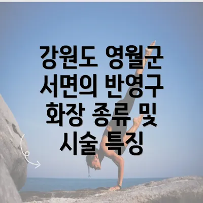 강원도 영월군 서면의 반영구 화장 종류 및 시술 특징