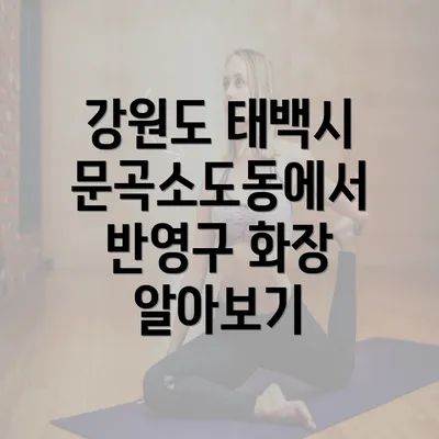 강원도 태백시 문곡소도동에서 반영구 화장 알아보기