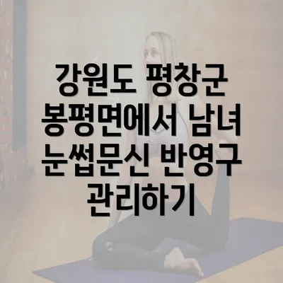 강원도 평창군 봉평면에서 남녀 눈썹문신 반영구 관리하기