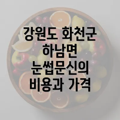 강원도 화천군 하남면 눈썹문신의 비용과 가격