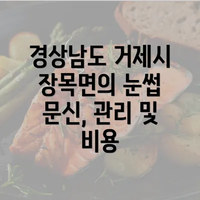 경상남도 거제시 장목면의 눈썹 문신, 관리 및 비용