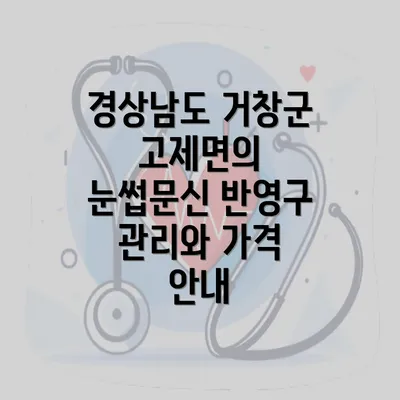 경상남도 거창군 고제면의 눈썹문신 반영구 관리와 가격 안내