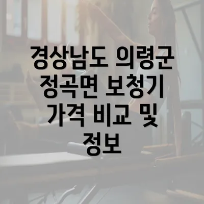 경상남도 의령군 정곡면 보청기 가격 비교 및 정보