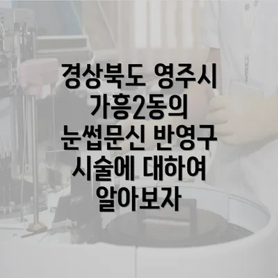 경상북도 영주시 가흥2동의 눈썹문신 반영구 시술에 대하여 알아보자