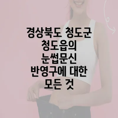 경상북도 청도군 청도읍의 눈썹문신 반영구에 대한 모든 것