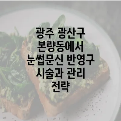 광주 광산구 본량동에서 눈썹문신 반영구 시술과 관리 전략