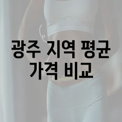 광주 지역 평균 가격 비교