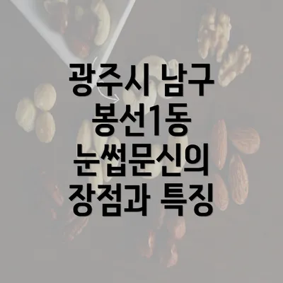 광주시 남구 봉선1동 눈썹문신의 장점과 특징