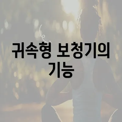 귀속형 보청기의 기능