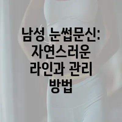 남성 눈썹문신: 자연스러운 라인과 관리 방법