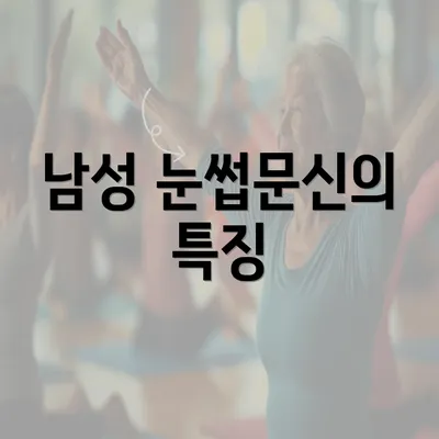 남성 눈썹문신의 특징